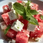 Minihapjes van watermeloen en feta voor je feesten!