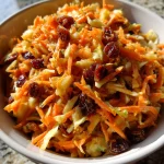 Wortel-koolsalade met appel en rozijnen