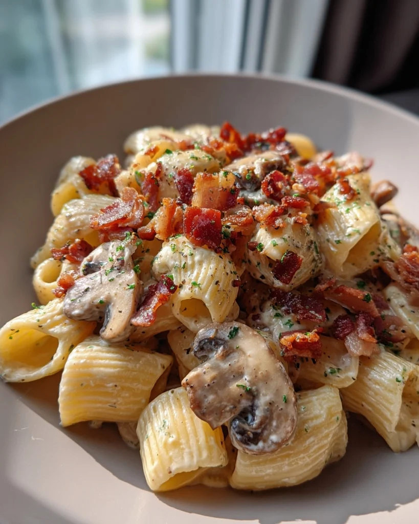Pasta Boursin Met Spekjes & Champignons: De Romigste Pasta Ooit