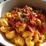 Romige Indische Macaroni Met Boursin En Kerrie-Spekjes