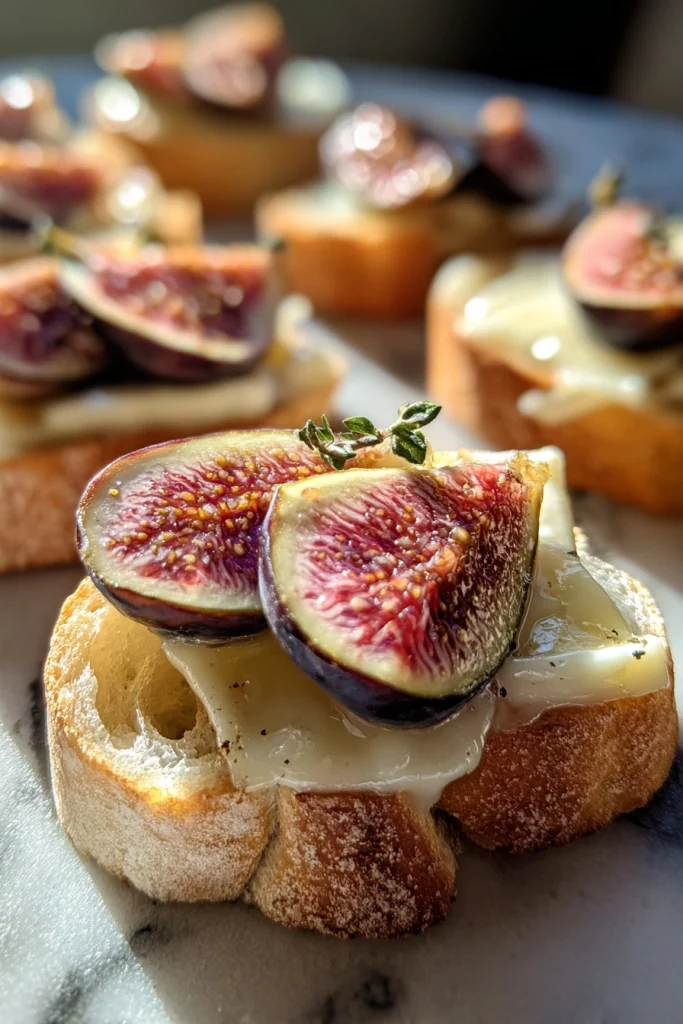 Bruschetta met vijgen en brie
