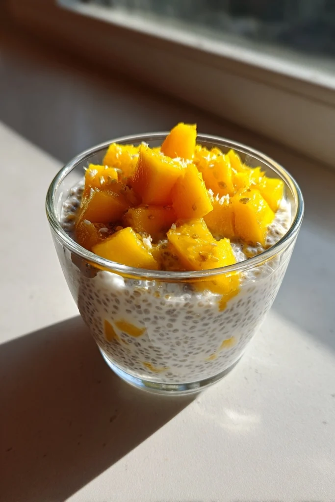 Chia pudding met mango