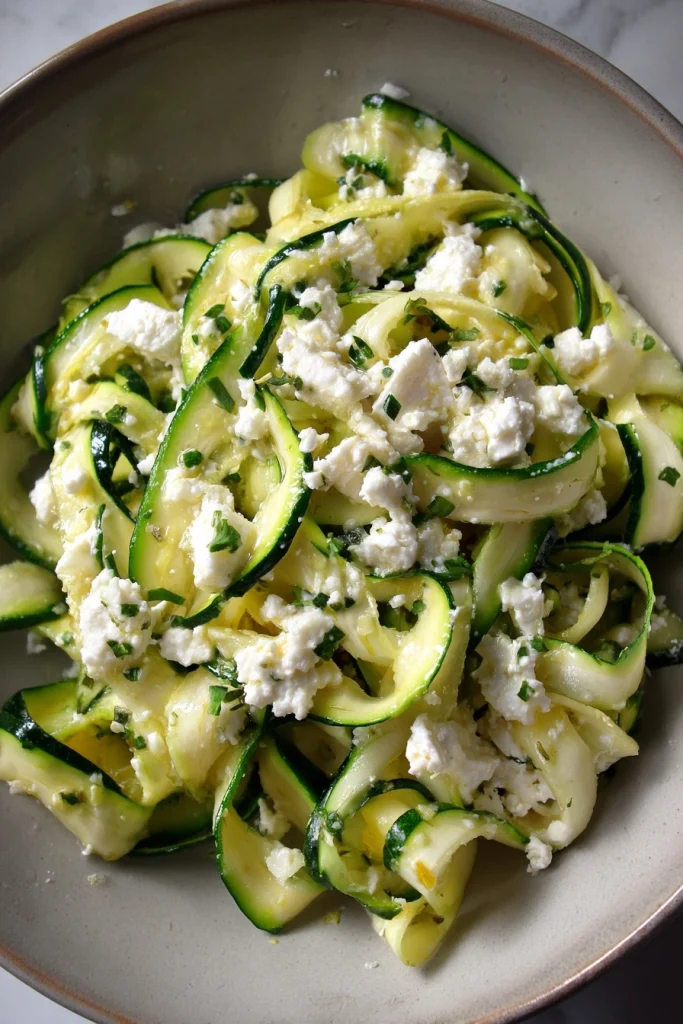 Courgette salade met feta