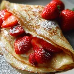 Crêpes met Nutella en aardbeien