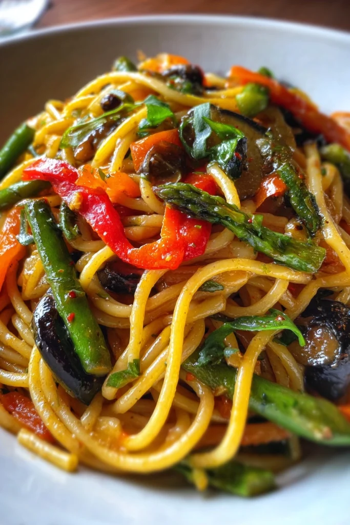 Mediterrane pasta met groenten