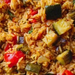 Mediterrane rijstschotel