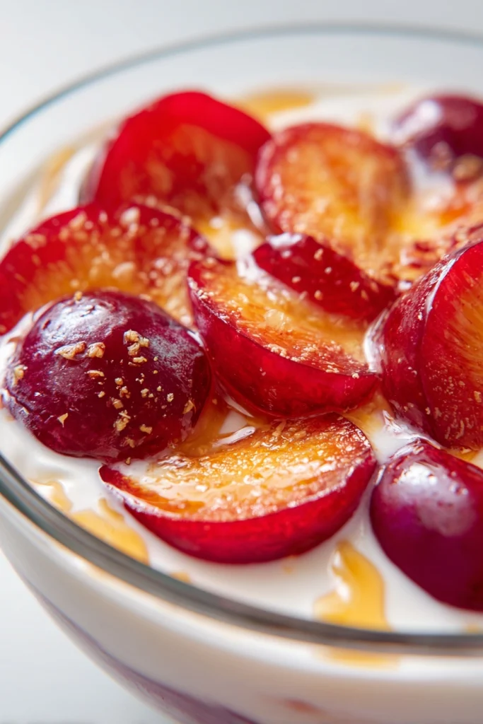 Pruimen yoghurt dessert