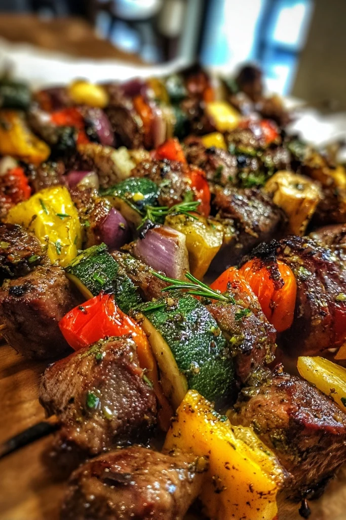 Skottelbraai saté met groenten