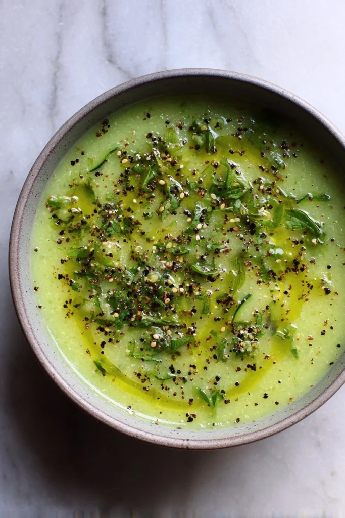 Soup recipe met courgette en munt voor een frisse smaak!
