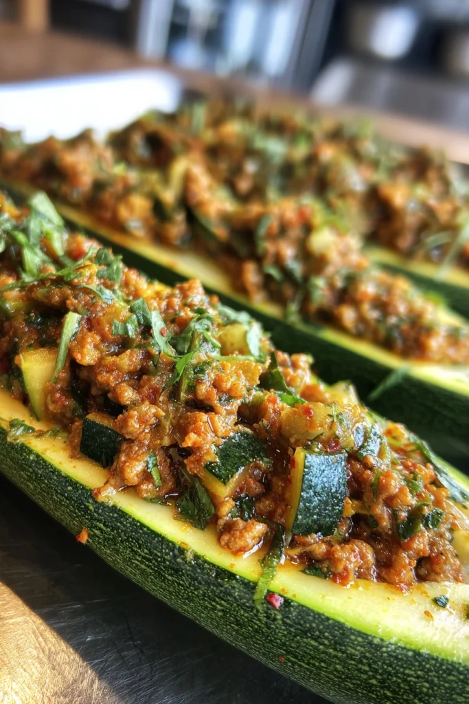 Gevulde Courgette met Gehakt