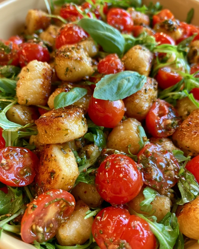 Krokante Gnocchi Salade met Pestodressing