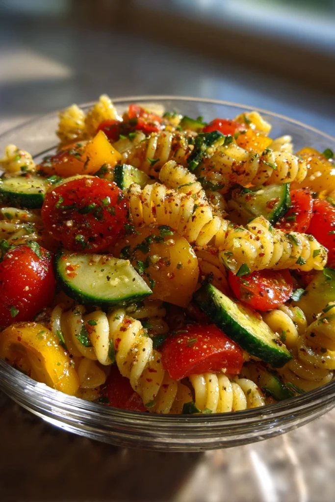 Mediterrane Pastasalade