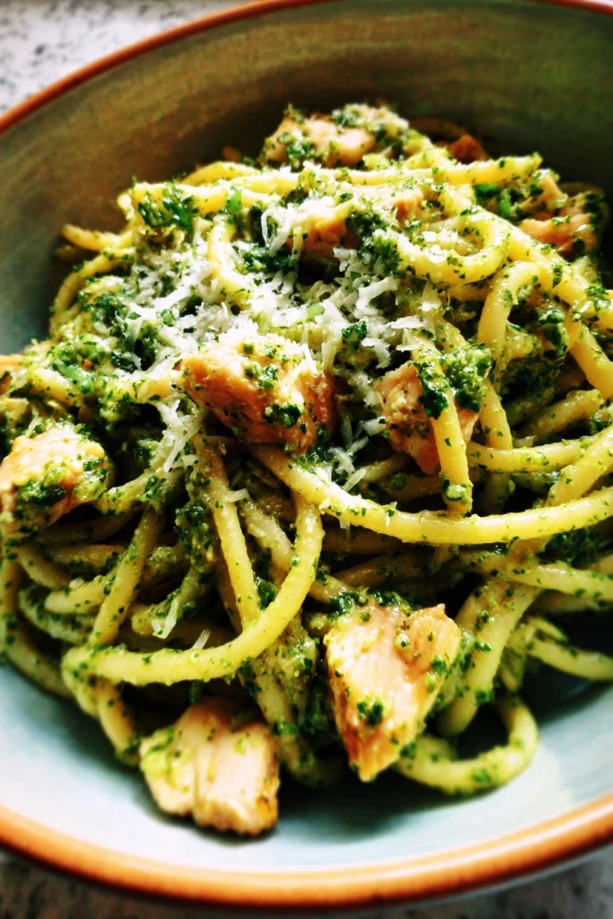 Pasta Pesto met Kip