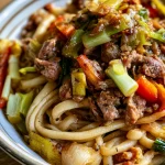 Pastaschotel met Shoarma, Prei en Paprika: Een smaakexplosie!