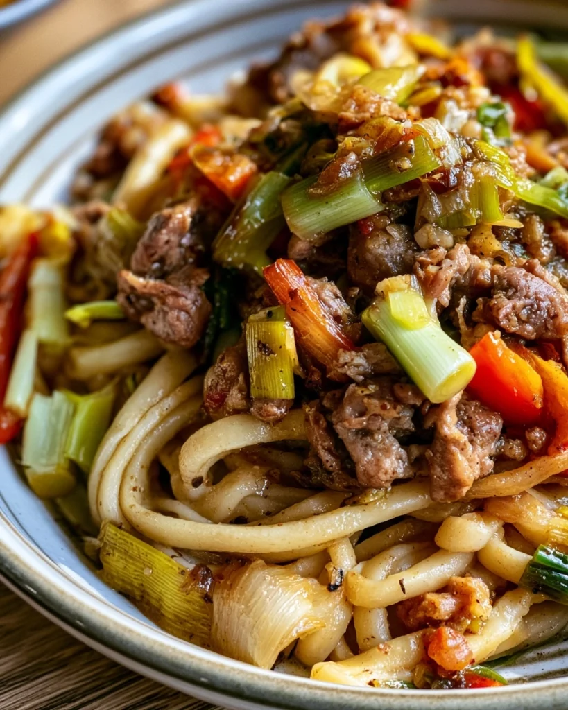 Pastaschotel met Shoarma, Prei en Paprika