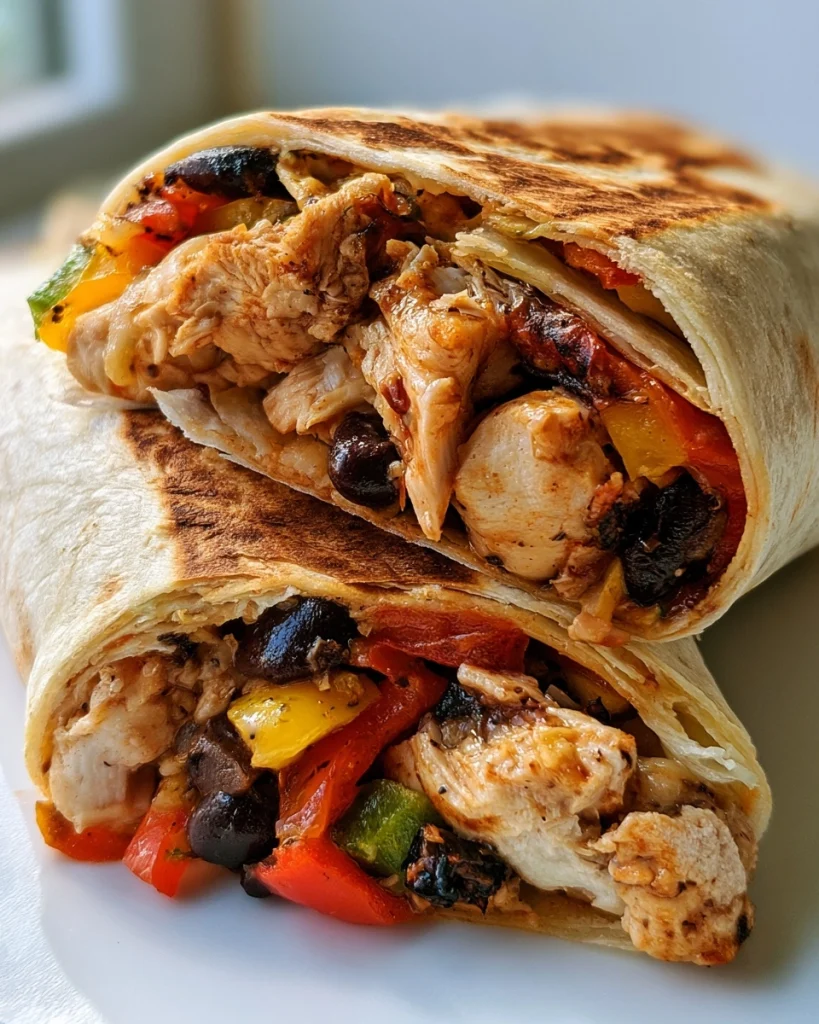burrito met kip en bonen