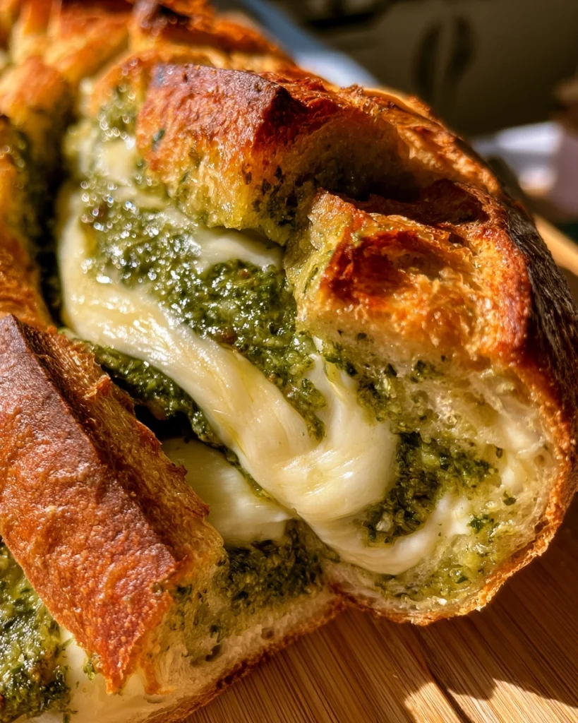 krokant breekbrood met tomatenpesto en mozzarella