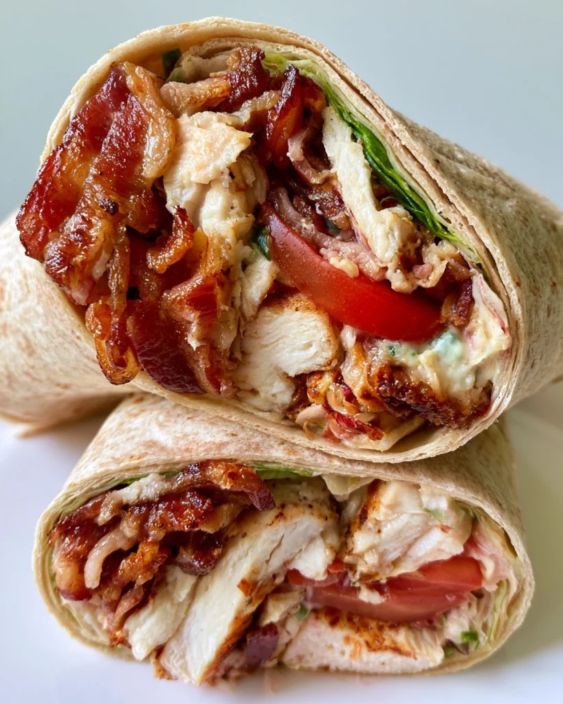 Club Wrap met Bacon, Kip en Tomaat