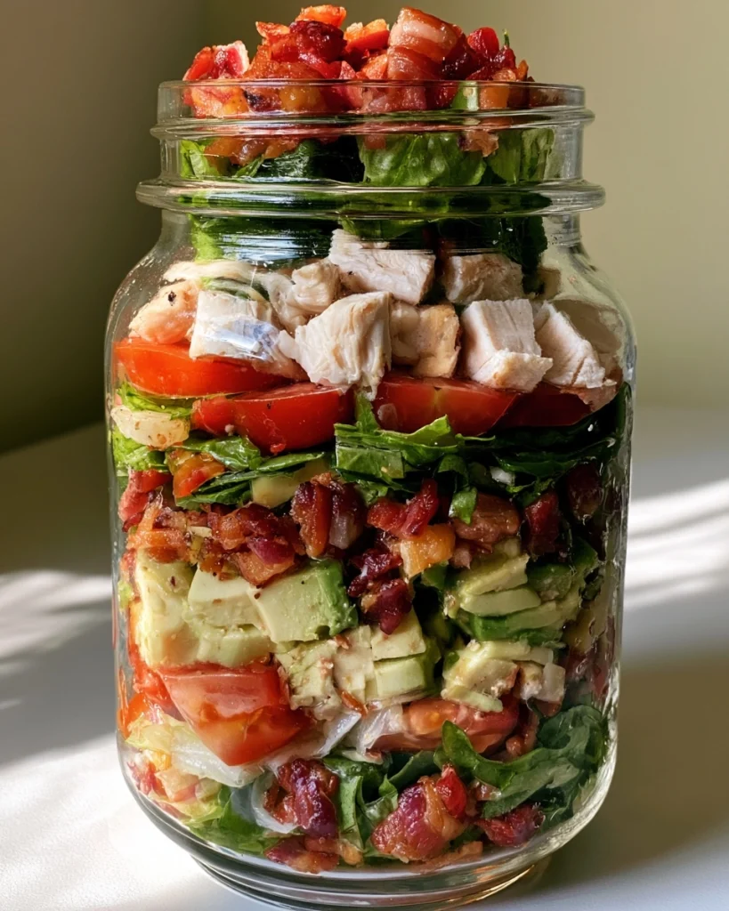 Cobb-Salade in een Pot met Kip en Avocado