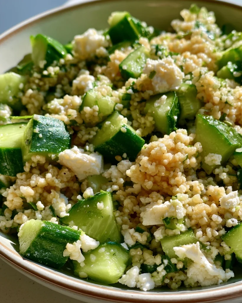 Frisse Couscoussalade met Feta en Komkommer