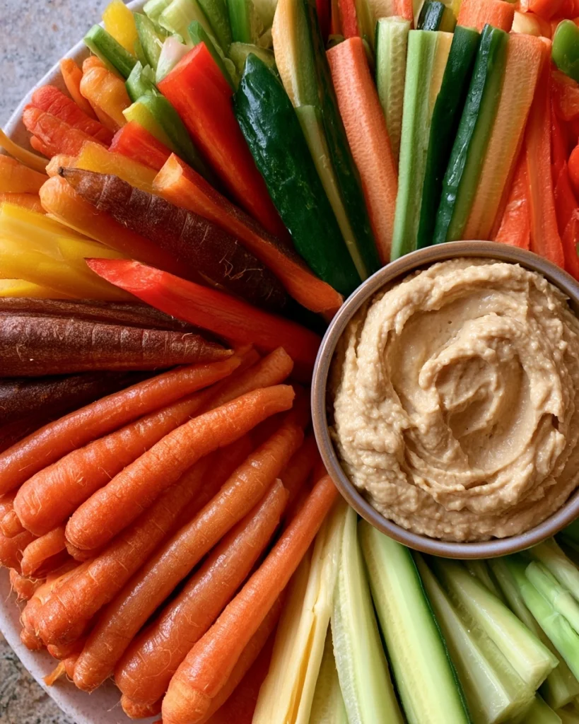 Gezonde Groentesticks met Romige Hummus
