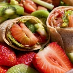 Gezonde Picknick-Lunchbox met Wraps, Fruit en Groenten