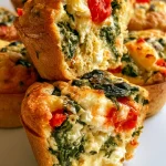 Hartige Muffins met Spinazie, Feta en Tomaat