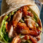 Honing-BBQ Kipwrap met Koolsalade