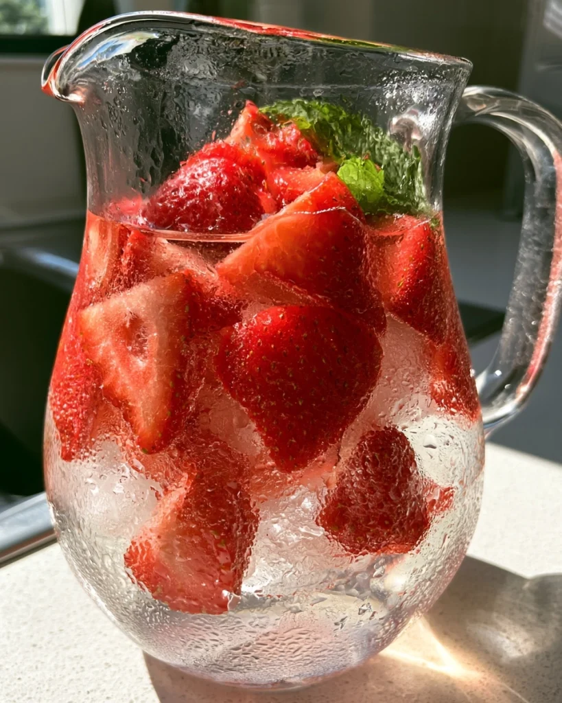 Huisgemaakte Aardbeienlimonade met Munt