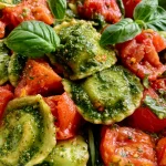 Italiaanse Pastasalade met Ravioli, Pesto en Tomaat