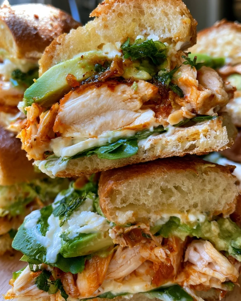 Mini Sandwiches met Kip, Avocado en Roomkaas