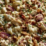Romige Macaronisalade met Kip en Bacon