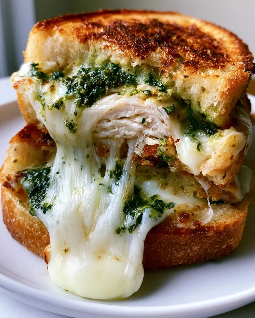 Tosti met Kalkoen, Groene Pesto en Mozzarella