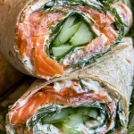 Zalmwrap met Roomkaas, Komkommer en Dille